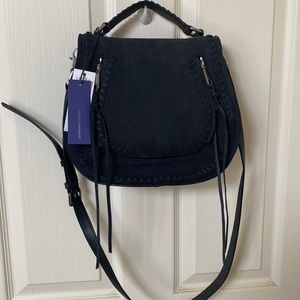 Rebecca Minkoff Black Suede Vanity Saddle Bag *Never worn, NWT*
